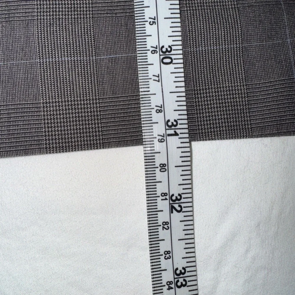 Banana Republic Dress Pants Mens 36x32 Gray Plaid Pinstripe Cotton Office Casual
